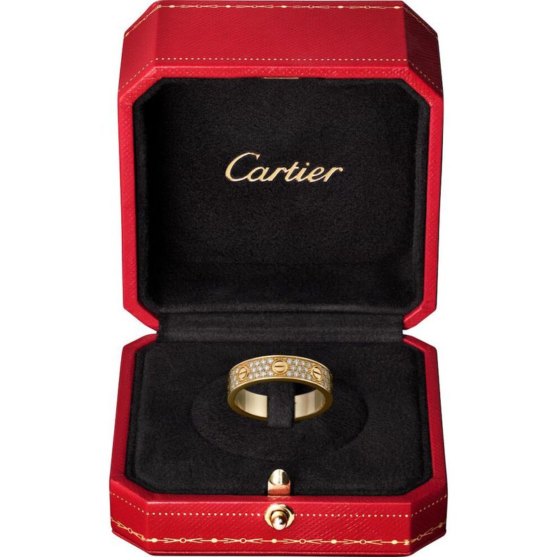 B4083300 Alianza LOVE pavé Oro amarillo, diamantes Cartier