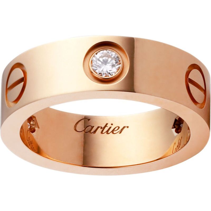 B4087500 Anillo LOVE diamantes Oro rosa, diamantes Cartier