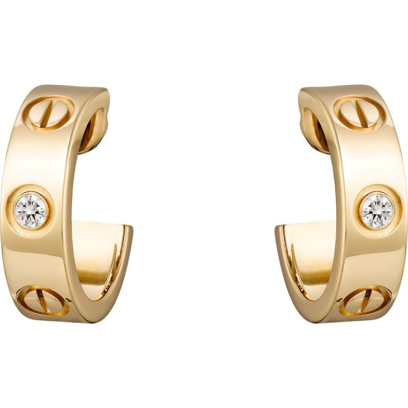 B8022900 Pendientes LOVE diamantes Oro amarillo, diamantes