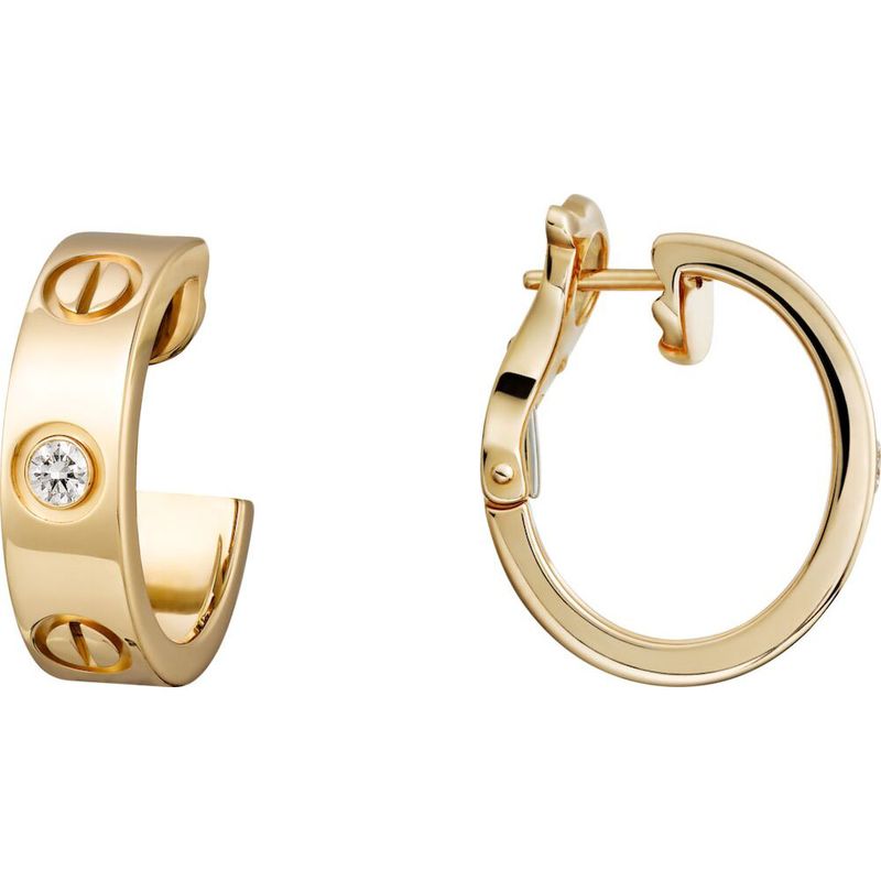 B8022900 Pendientes LOVE diamantes Oro amarillo, diamantes