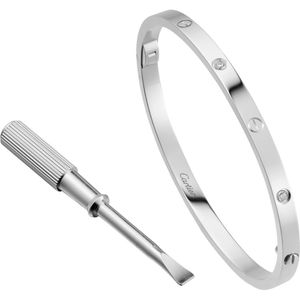 PULSERA LOVE, TAMAÑO PEQUEÑO, 6 DIAMANTES