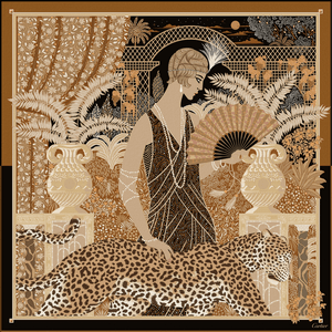 PAÑUELO CUADRADO 90, LADY WITH A PANTHER