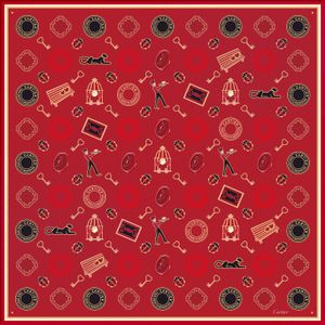 PAÑUELO CUADRADO 90, DIABOLO DE CARTIER