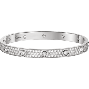 PULSERA LOVE, TAMAÑO CLÁSICO, PAVÉ, 10 DIAMANTES