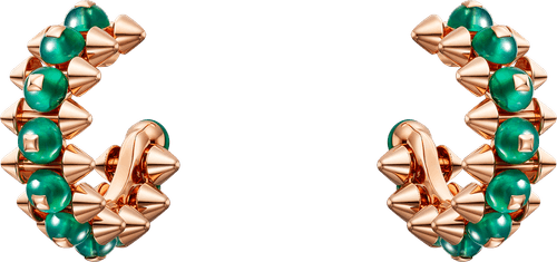 PENDIENTES CLASH DE CARTIER, ÁGATA TEÑIDA DE VERDE