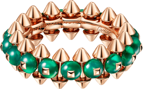 ANILLO CLASH DE CARTIER, ÁGATA TEÑIDA DE VERDE